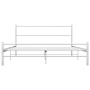 Estructura de cama de metal blanco 140x200 cm de vidaXL, Camas y somieres - Ref: Foro24-284695, Precio: 106,99 €, Descuento: %