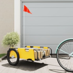 Iron bicycle trailer and yellow Oxford cloth by vidaXL, Bicycle trailers - Ref: Foro24-94176, Price: 81,49 €, Discount: %