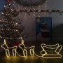 Christmas reindeer and sleigh garden decoration 576 LEDs by vidaXL, Christmas lights - Ref: Foro24-51257, Price: 36,61 €, Dis...