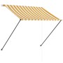 Retractable awning with yellow and white LED 200x150 cm by vidaXL, Awnings - Ref: Foro24-145909, Price: 44,89 €, Discount: %