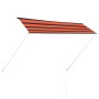 Toldo retráctil naranja y marrón 300x150 cm de vidaXL, Toldos - Ref: Foro24-145897, Precio: 75,76 €, Descuento: %