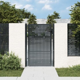 Puerta de jardín acero gris antracita 105x175 cm de vidaXL, Puertas de jardín - Ref: Foro24-154561, Precio: 213,69 €, Descuen...