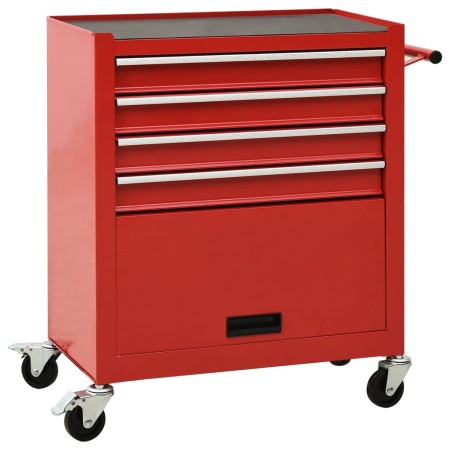 Tool cart with 4 red steel drawers by vidaXL, Cargo forklifts - Ref: Foro24-147187, Price: 189,66 €, Discount: %