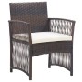 Garden armchairs with cushions 2 units brown synthetic rattan by vidaXL, Garden chairs - Ref: Foro24-46439, Price: 106,99 €, ...