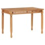 Mesa de comedor de jardín madera maciza de teca 110x65x80 cm de vidaXL, Mesas de jardín - Ref: Foro24-49385, Precio: 220,47 €...