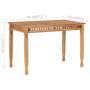 Mesa de comedor de jardín madera maciza de teca 110x65x80 cm de vidaXL, Mesas de jardín - Ref: Foro24-49385, Precio: 220,47 €...