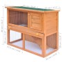 Casa de animales pequeños jaula conejera 1 puerta madera de vidaXL, Jaulas y habitáculos para animales pequeños - Ref: Foro24...