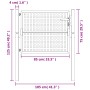 Puerta de jardín acero gris antracita 105x125 cm de vidaXL, Puertas de jardín - Ref: Foro24-154559, Precio: 158,40 €, Descuen...