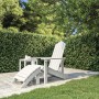 Adirondack Garden Chair with White HDPE Footrest by vidaXL, Garden chairs - Ref: Foro24-318645, Price: 140,64 €, Discount: %