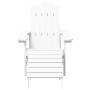 Silla de jardín Adirondack con reposapiés HDPE blanco de vidaXL, Sillas de jardín - Ref: Foro24-318645, Precio: 140,99 €, Des...