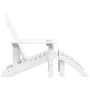 Silla de jardín Adirondack con reposapiés HDPE blanco de vidaXL, Sillas de jardín - Ref: Foro24-318645, Precio: 140,99 €, Des...