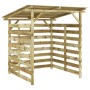 Caseta para leña de madera de pino impregnada de vidaXL, Bolsas y soportes de leña - Ref: Foro24-43325, Precio: 289,99 €, Des...