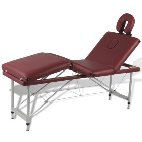 Red Four-Body Folding Aluminum Massage Stretcher Table by vidaXL, massage tables - Ref: Foro24-110098, Price: 178,99 €, Disco...