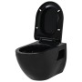 Black ceramic wall-mounted toilet by vidaXL, Bathrooms - Ref: Foro24-143023, Price: 168,69 €, Discount: %