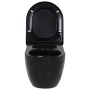 Black ceramic wall-mounted toilet by vidaXL, Bathrooms - Ref: Foro24-143023, Price: 168,69 €, Discount: %