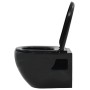 Black ceramic wall-mounted toilet by vidaXL, Bathrooms - Ref: Foro24-143023, Price: 168,69 €, Discount: %