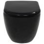 Black ceramic wall-mounted toilet by vidaXL, Bathrooms - Ref: Foro24-143023, Price: 168,69 €, Discount: %