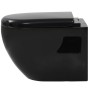 Black ceramic wall-mounted toilet by vidaXL, Bathrooms - Ref: Foro24-143023, Price: 168,69 €, Discount: %