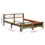 Recycled solid wood bed frame 160x200 cm by vidaXL, Beds and slatted bases - Ref: Foro24-247667, Price: 389,06 €, Discount: %