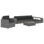 8-piece garden furniture set and gray synthetic rattan cushions by vidaXL, Garden sets - Ref: Foro24-46824, Price: 582,65 €, ...