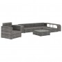 Set de muebles de jardín 8 pzas y cojines ratán sintético gris de vidaXL, Conjuntos de jardín - Ref: Foro24-46824, Precio: 58...