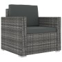 Set de muebles de jardín 8 pzas y cojines ratán sintético gris de vidaXL, Conjuntos de jardín - Ref: Foro24-46824, Precio: 58...