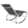 Silla mecedora de jardín de textilene negro de vidaXL, Sillas de jardín - Ref: Foro24-47781, Precio: 112,99 €, Descuento: %