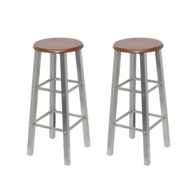 Kitchen stools 2 units of steel with MDF seat by vidaXL, Kitchen stools - Ref: Foro24-60562, Price: 59,65 €, Discount: %