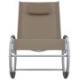 Silla mecedora de jardín de textilene gris topo de vidaXL, Sillas de jardín - Ref: Foro24-47783, Precio: 112,57 €, Descuento: %