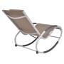 Silla mecedora de jardín de textilene gris topo de vidaXL, Sillas de jardín - Ref: Foro24-47783, Precio: 112,57 €, Descuento: %