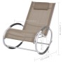 Silla mecedora de jardín de textilene gris topo de vidaXL, Sillas de jardín - Ref: Foro24-47783, Precio: 112,57 €, Descuento: %