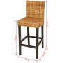 Kitchen bar stools 2 units abacá by vidaXL, Kitchen stools - Ref: Foro24-242687, Price: 212,99 €, Discount: %