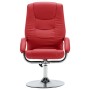 Red synthetic leather recliner with footrest by vidaXL, Armchairs - Ref: Foro24-248658, Price: 356,99 €, Discount: %