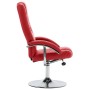 Red synthetic leather recliner with footrest by vidaXL, Armchairs - Ref: Foro24-248658, Price: 356,99 €, Discount: %