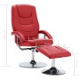 Red synthetic leather recliner with footrest by vidaXL, Armchairs - Ref: Foro24-248658, Price: 356,99 €, Discount: %