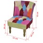 French-style armchair with a patchwork fabric design by vidaXL, Armchairs - Ref: Foro24-240809, Price: 124,99 €, Discount: %