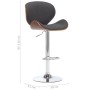 Gray fabric kitchen stool by vidaXL, Kitchen stools - Ref: Foro24-287413, Price: 124,98 €, Discount: %