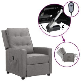 Sillón reclinable eléctrico tela gris claro de vidaXL, Sillones - Ref: Foro24-3098610, Precio: 233,99 €, Descuento: %