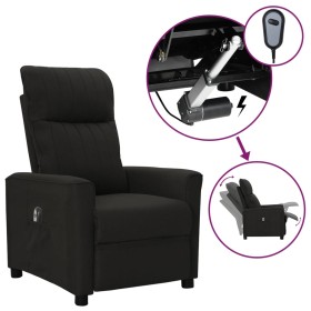 Sillón reclinable eléctrico de tela negro de vidaXL, Sillones - Ref: Foro24-3098879, Precio: 203,99 €, Descuento: %