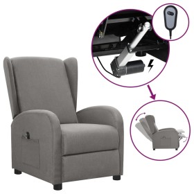 Sillón reclinable eléctrico tela gris claro de vidaXL, Sillones - Ref: Foro24-3098925, Precio: 216,99 €, Descuento: %