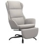 Sillón de relax con reposapiés tela de microfibra gris claro de vidaXL, Sillones - Ref: Foro24-3097927, Precio: 115,99 €, Des...