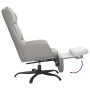 Sillón de relax con reposapiés tela de microfibra gris claro de vidaXL, Sillones - Ref: Foro24-3097927, Precio: 115,99 €, Des...