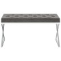 Stainless steel and gray velvet bench 97 cm by vidaXL, Benches for halls and storage - Ref: Foro24-289054, Price: 116,50 €, D...