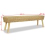 Natural rattan hallway bench 160x35x45 cm by vidaXL, Benches for halls and storage - Ref: Foro24-244580, Price: 145,96 €, Dis...