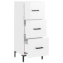 Glossy white plywood sideboard 34.5x34x90 cm by vidaXL, Sideboards - Ref: Foro24-828606, Price: 77,42 €, Discount: %