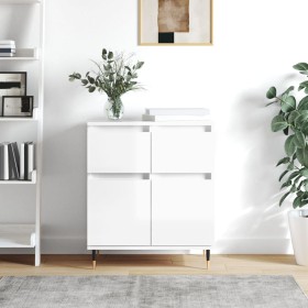 Glossy white plywood sideboard 60x35x70 cm by vidaXL, Sideboards - Ref: Foro24-831110, Price: 73,99 €, Discount: %