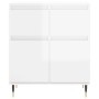 Aparador de madera contrachapada blanco brillante 60x35x70 cm de vidaXL, Aparadores - Ref: Foro24-831110, Precio: 78,24 €, De...