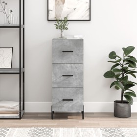 Concrete gray plywood sideboard 34.5x34x90 cm by vidaXL, Sideboards - Ref: Foro24-828616, Price: 75,99 €, Discount: %