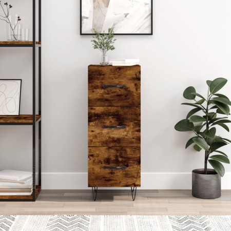 Smoked oak engineered wood sideboard 34.5x34x90 cm by vidaXL, Sideboards - Ref: Foro24-828601, Price: 64,24 €, Discount: %