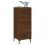 Engineered wood brown oak sideboard 34.5x34x90 cm by vidaXL, Sideboards - Ref: Foro24-828611, Price: 72,67 €, Discount: %